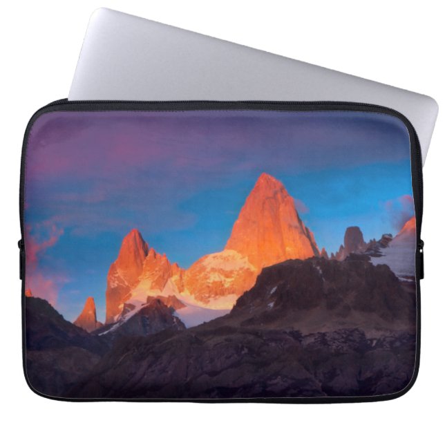 Mt Fitz Roy am Sonnenaufgang Laptopschutzhülle (Vorderseite)