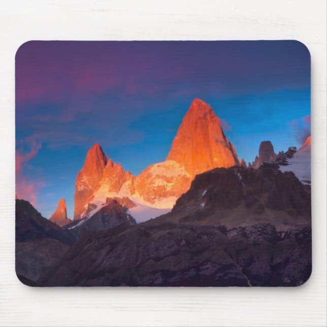 Mt Fitz Roy am Sonnenaufgang Mousepad (Vorne)