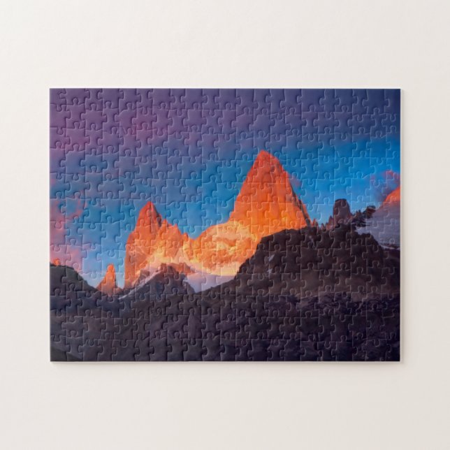 Mt Fitz Roy am Sonnenaufgang Puzzle (Horizontal)