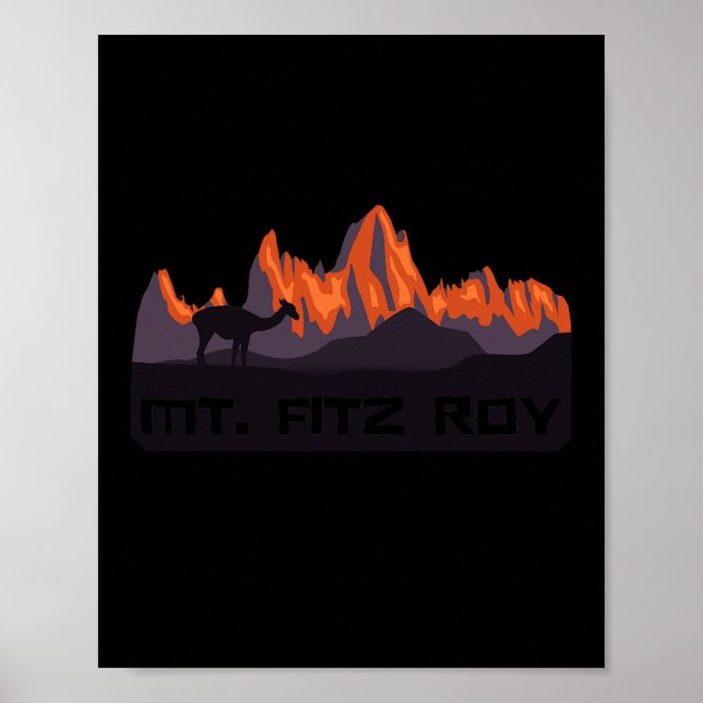 Mt. Fitz Roy Mountain Range  Poster (Vorne)