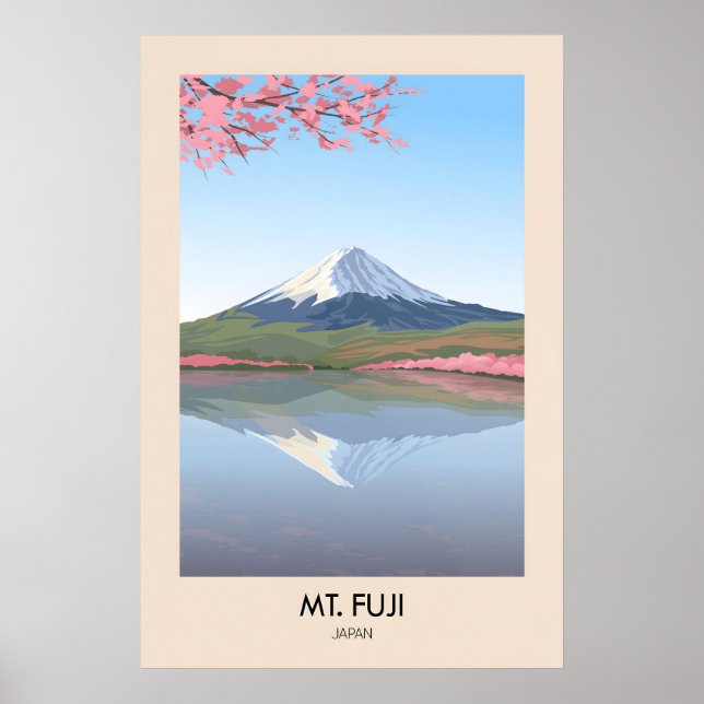 Mt Fuji Japan Reiseplakat Poster (Vorne)