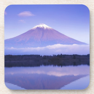 Mt. Fuji mit linsenförmiger Wolke, Motosu-See, Untersetzer