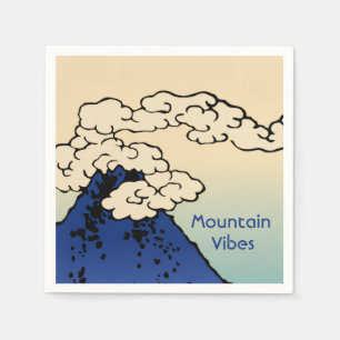 Mt. Fuji mit Wolken Fügen Sie Ihren Namen hinzu Serviette