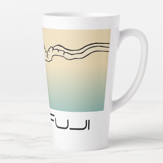 Mt. Fuji mit Wolken Landschaft  Milchtasse (Rechts)