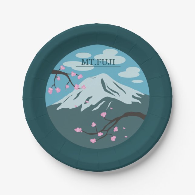 Mt. Fuji Pappteller (Vorderseite)