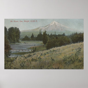 Mt. Haube, Oregon - Ansicht des Berges von Haube 2 Poster