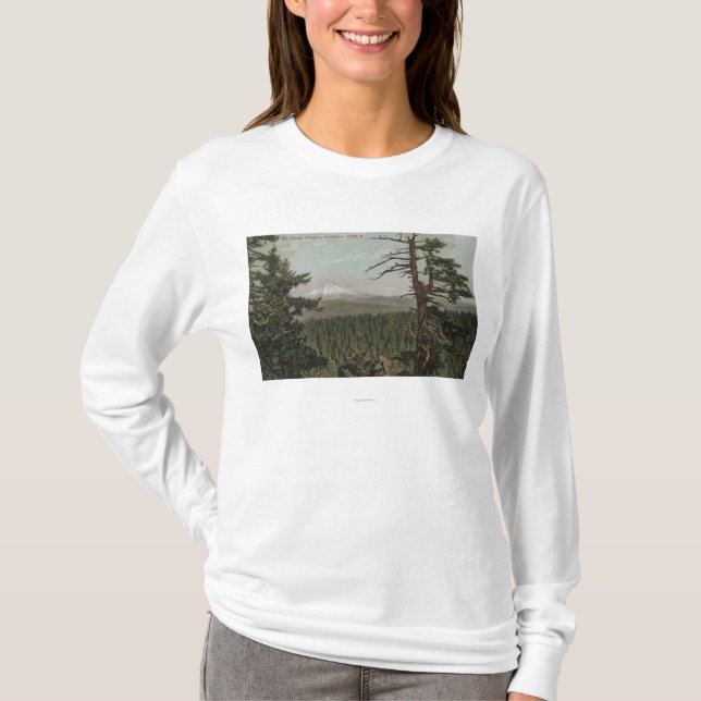 Mt. Haube, Oregon - Ansicht des Berges von T-Shirt (Vorderseite)