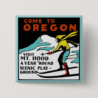 Mt. HAUBE OREGON - Vintage Reise Button
