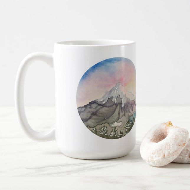 Mt. Hauben-Sonnenaufgang Kaffeetasse (Mit Donut)