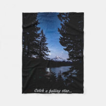 Mt Hood at Lost Lake Fleece Blanket