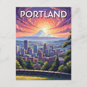 Mt Hood Portland Oregon Postkarte