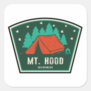 Mt. Hood Wilderness Oregon Camping Quadratischer Aufkleber