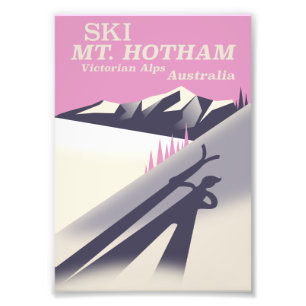 Mt. Hotham, Werbeplakat für Skigebiet in den Victo Fotodruck