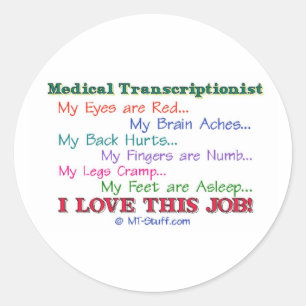MT I Liebe dieser Aufgabe Runder Aufkleber