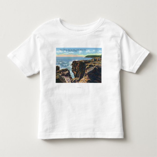 Mt. Insel-Ansicht des Donner-Lochs Kleinkind T-shirt (Vorderseite)