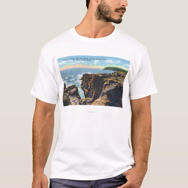 Mt. Insel-Ansicht des Donner-Lochs T-Shirt (Vorderseite)