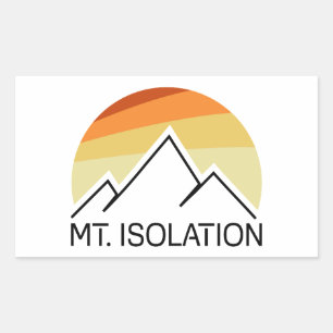 Mt. Isolation Neues Hampshire Retro Rechteckiger Aufkleber