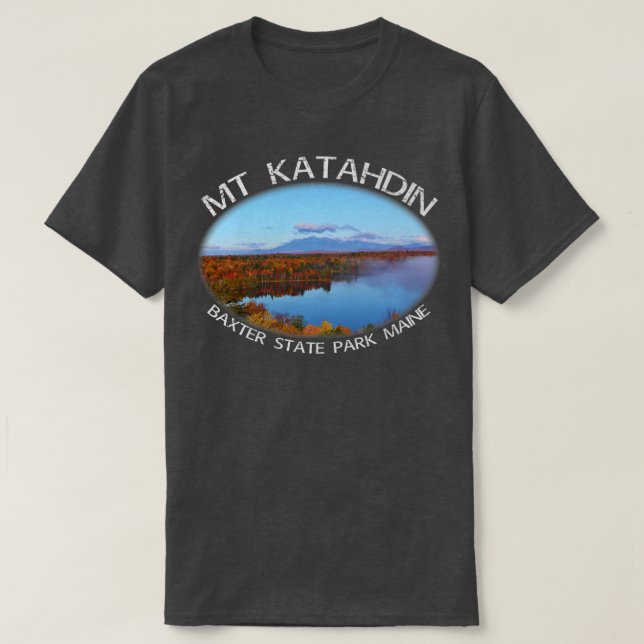Mt Katahdin Autumn Maine Scenic Beauty T-Shirt (Design vorne)