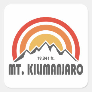 Mt. Kilimanjaro Quadratischer Aufkleber