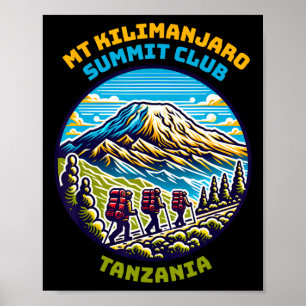 Mt Kilimanjaro Summit Club Tansania Afrikas Höchst Poster
