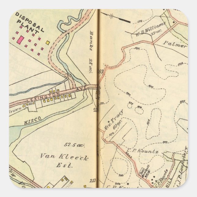 Mt. Kisco, New York 2 Quadratischer Aufkleber (Vorderseite)