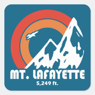 Mt. Lafayette New Hampshire Sun Eagle Quadratischer Aufkleber