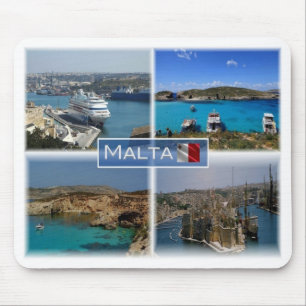 MT Malta - Industriezone Valletta im Seeverkehr - Mousepad