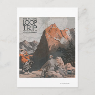 Mt. McClellan & Loop Reiseplakat Postkarte