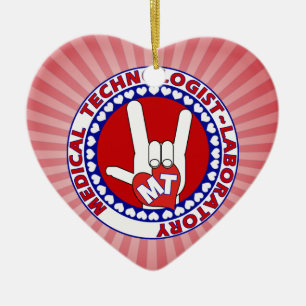 MT MEDICAL TECHNOLOGIST I LIEBE ASL LABOR KERAMIK ORNAMENT
