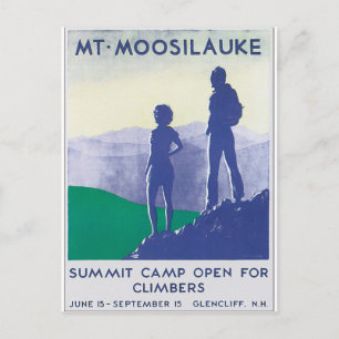 Mt. Moosilauke Vintage Reiseposter-Kunstwerk Postkarte