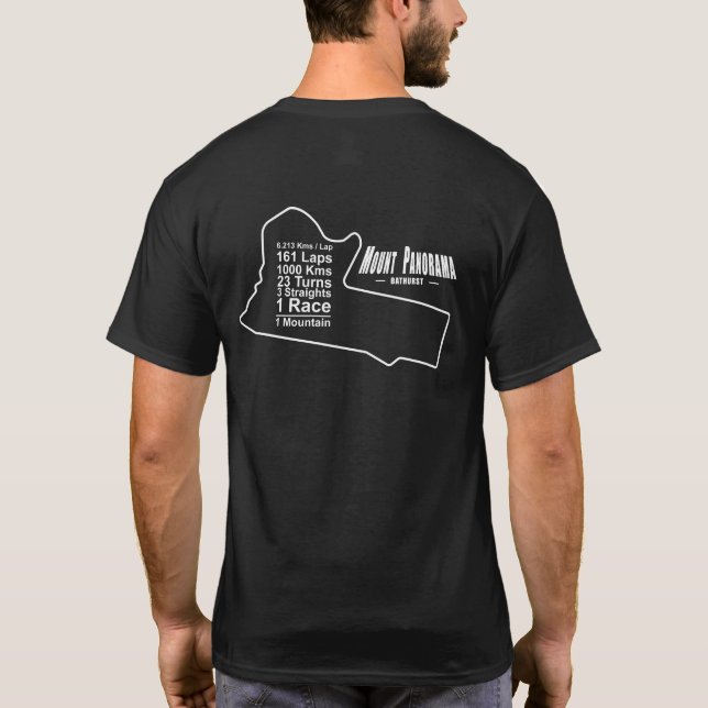 Mt Panorama - Bathurst Track Map T-Shirt (Rückseite)