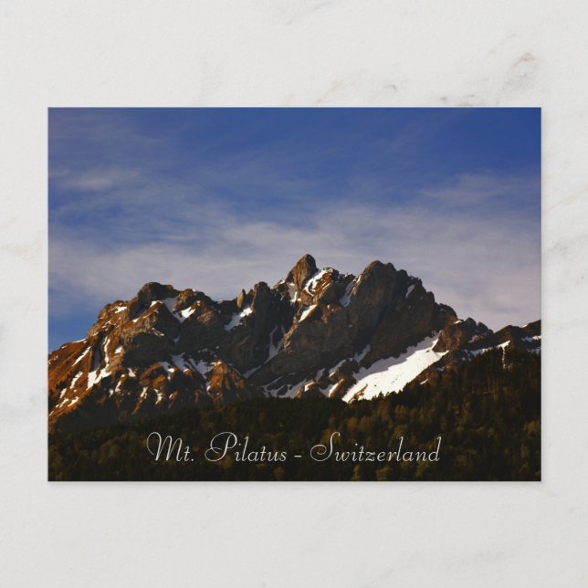 Mt. Pilatus in lucerne switzerland photo postcard  Postkarte (Vorderseite)