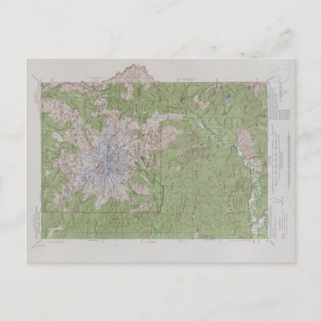 Mt. Rainier (1924) Postkarte (Vorderseite)