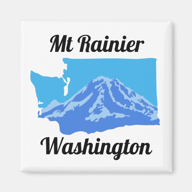 Mt Rainier Magnet - Farbe (Vorne)