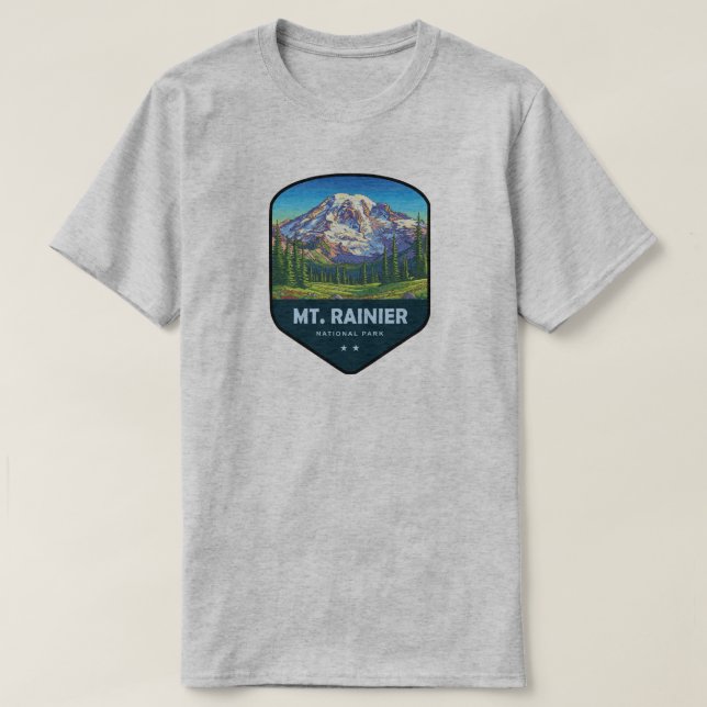 Mt. Rainier National Park Shield T-Shirt (Design vorne)
