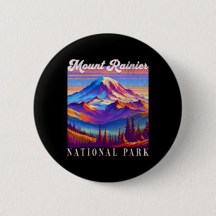 Mt. Rainier Nationalpark Berg Kunst Souvenir 1 Button