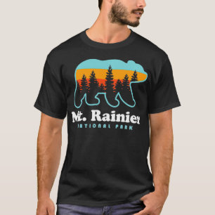 Mt Rainier Nationalpark Hikes Washington Bear T-Shirt