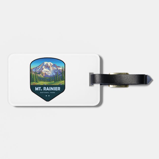 Mt. Rainier Nationalpark-Schild Gepäckanhänger (Rückseite horizontal)