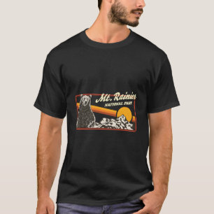 Mt Rainier Nationalpark Vintager Bärengraf T-Shirt