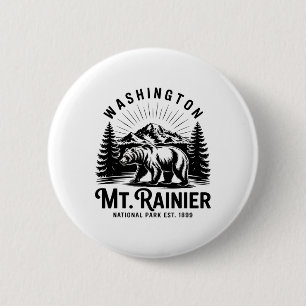 Mt. Rainier Nationalpark Washington Pnw Vintage M Button