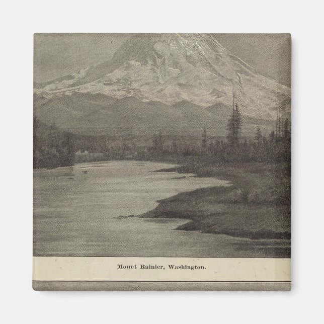 Mt Rainier Steilacoom Beach Magnet (Vorne)