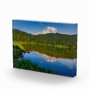 Mt. Rainier und Reflection Lake Fotoblock