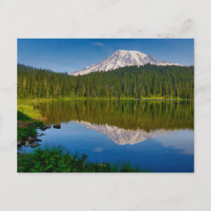 Mt. Rainier und Reflection Lake Postkarte
