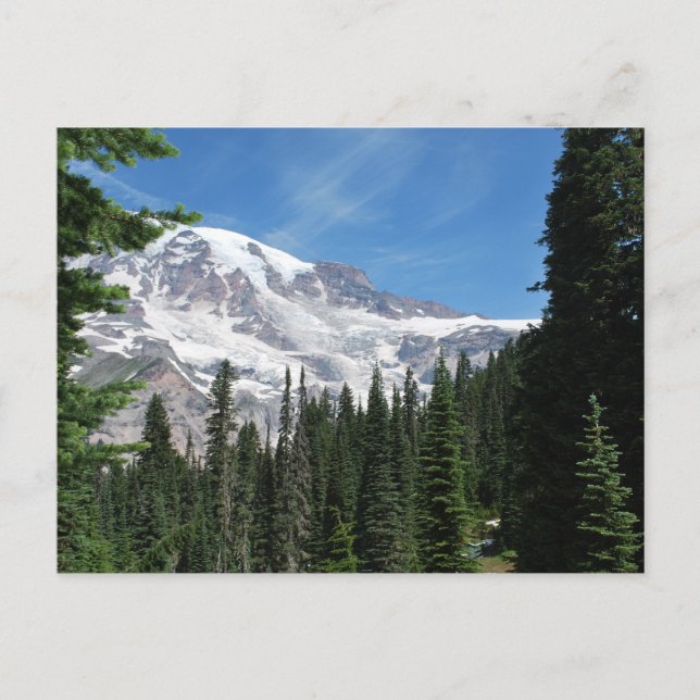 Mt Rainier Washington Staat von Julie L. Cleveland Postkarte (Vorderseite)