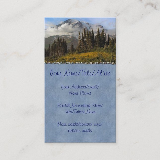 Mt regnerischer visitenkarte (Vorderseite)