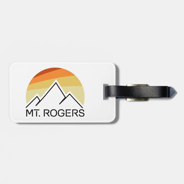 Mt. Rogers Virginia Retro Gepäckanhänger (Rückseite horizontal)