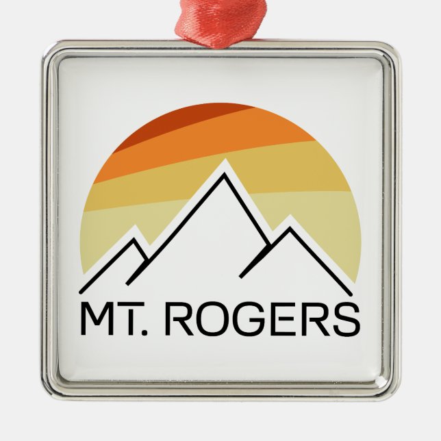 Mt. Rogers Virginia Retro Ornament Aus Metall (Vorne)