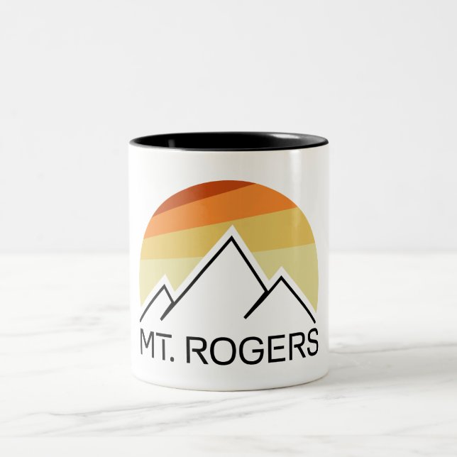 Mt. Rogers Virginia Retro Zweifarbige Tasse (Mittel)