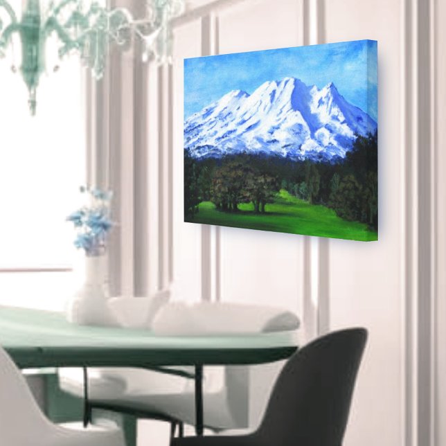 MT RUAPEHU, NZ, verschneite Bergwiesen Leinwanddruck (Von Creator hochgeladen)