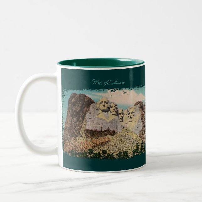 Mt. Rushmore bemalte Kaffeetasse (Links)